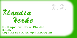 klaudia herke business card